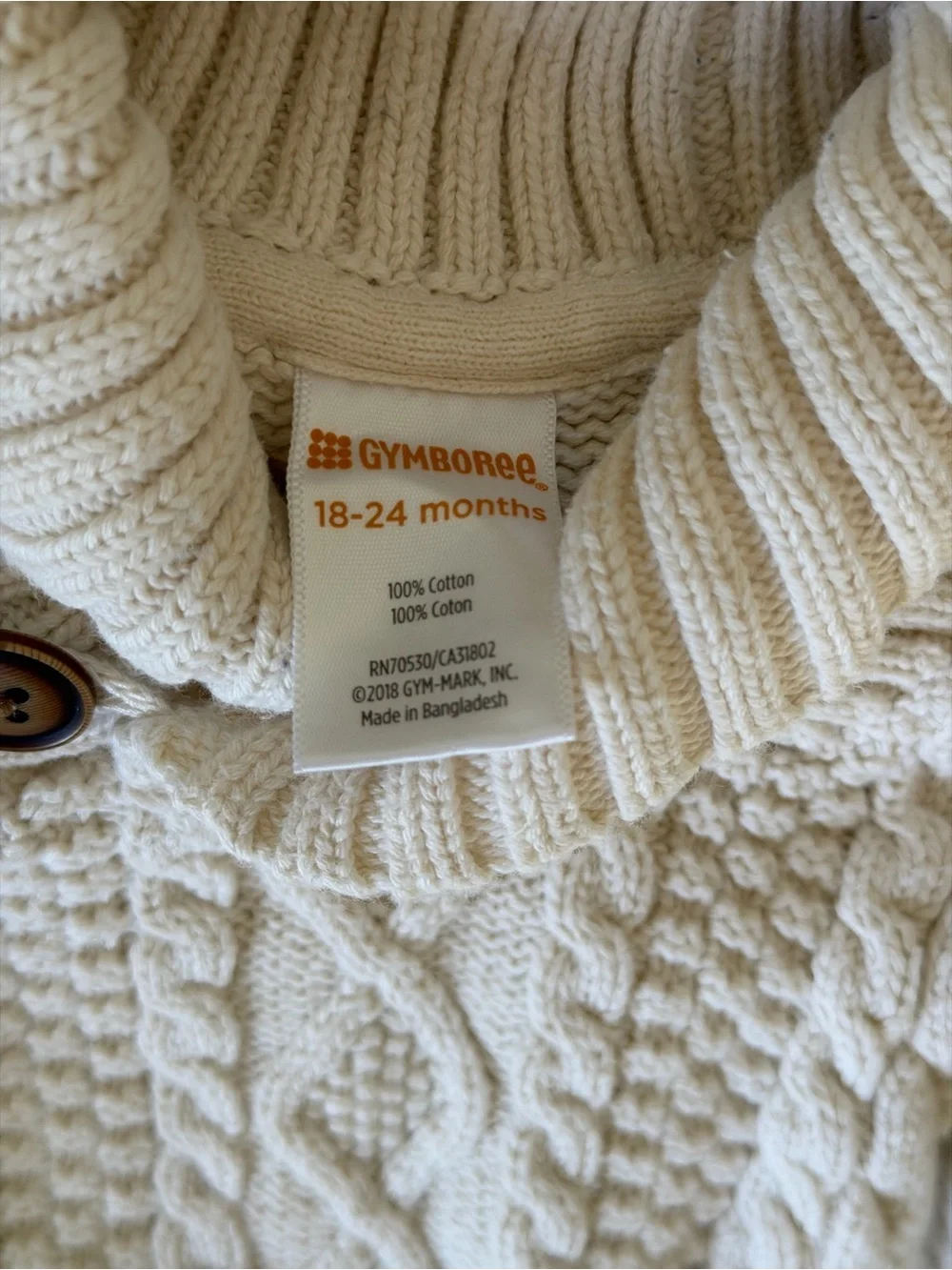 Gymboree cozy cable
